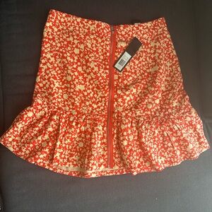 Marc by Marc Floral Flounce zip mini skirt